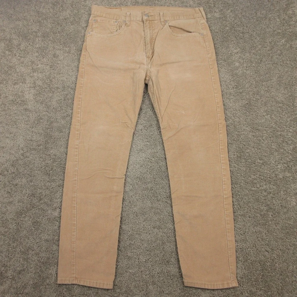 Levis Pants Mens 36x32‎ Tan Beige 502 Regular Tapered Corduroy 5 Pocket Chinos